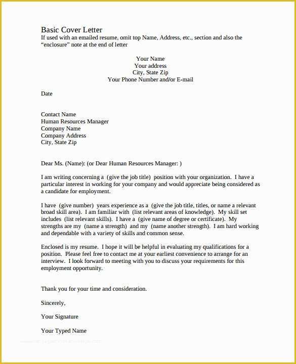 Cover Letter Template Word Free Download Of Free Cover Letter Template – 19 Free Word Pdf Documents