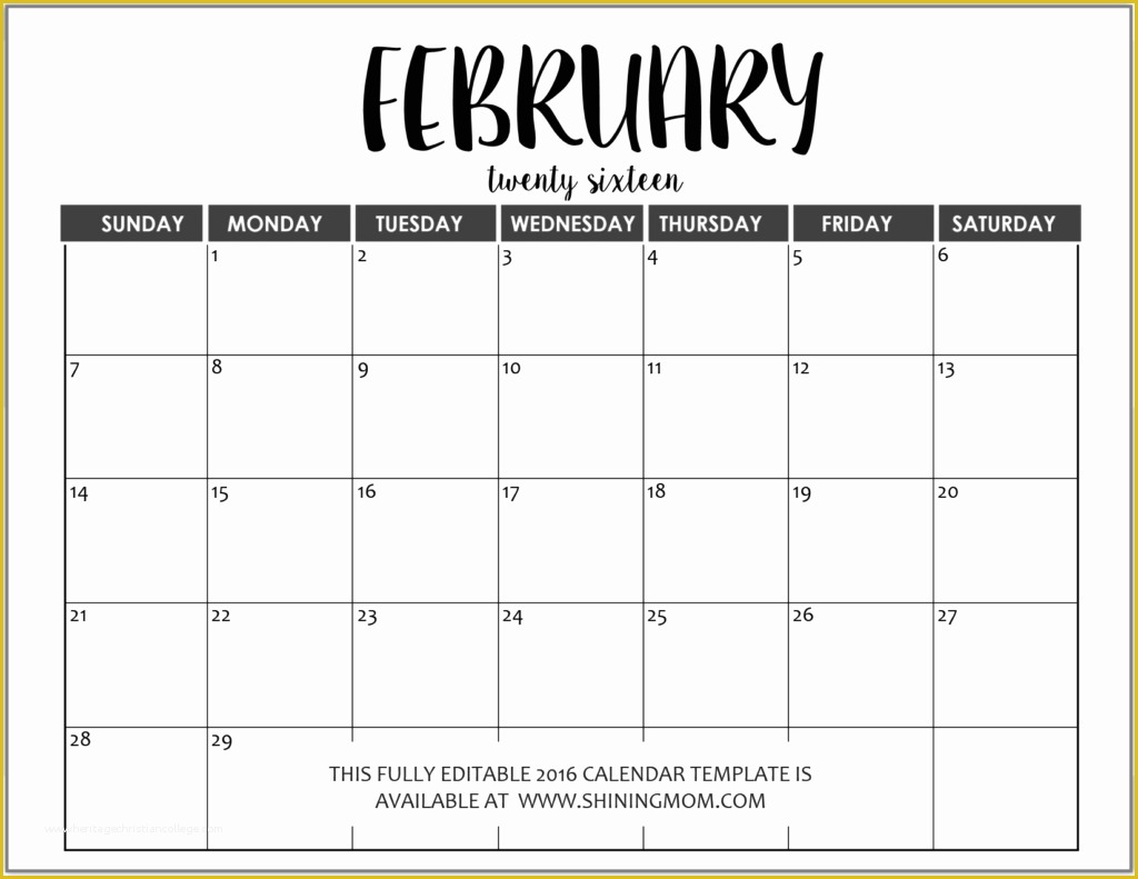 Create Free Calendar Templates Of Monthly Calendar Templates Free Editable