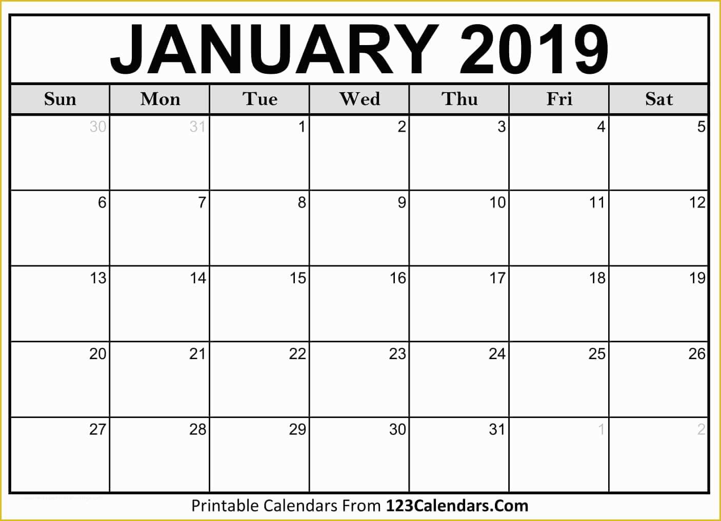 Create Free Calendar Templates Of Printable 2018 Calendar 123calendars