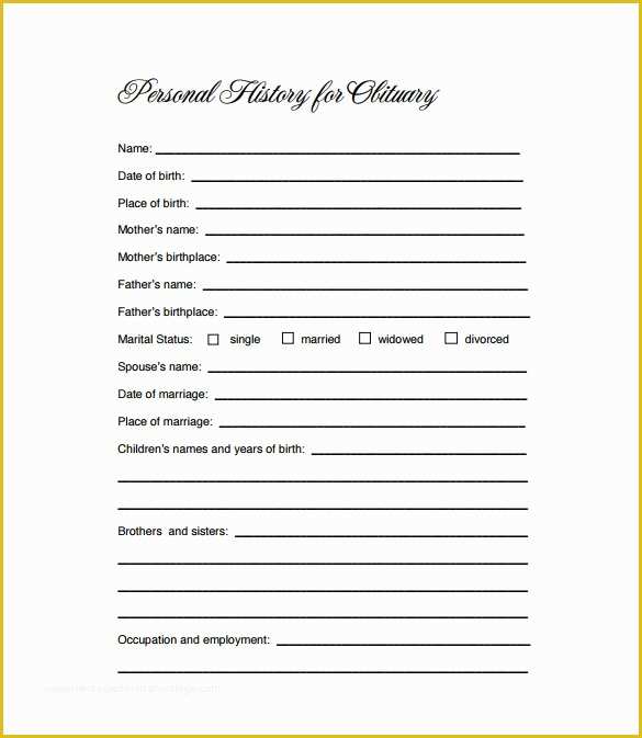 Create Free Obituary Templates Of 51 Obituary Templates Doc Pdf Psd