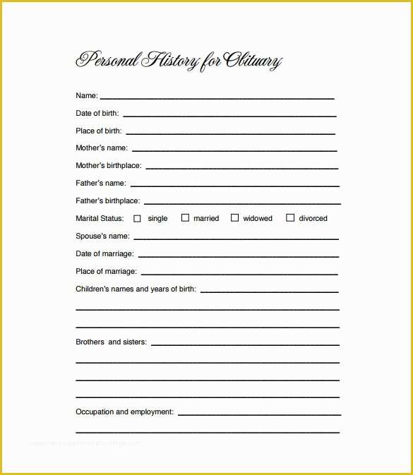 Create Free Obituary Templates Of 51 Obituary Templates Doc Pdf Psd