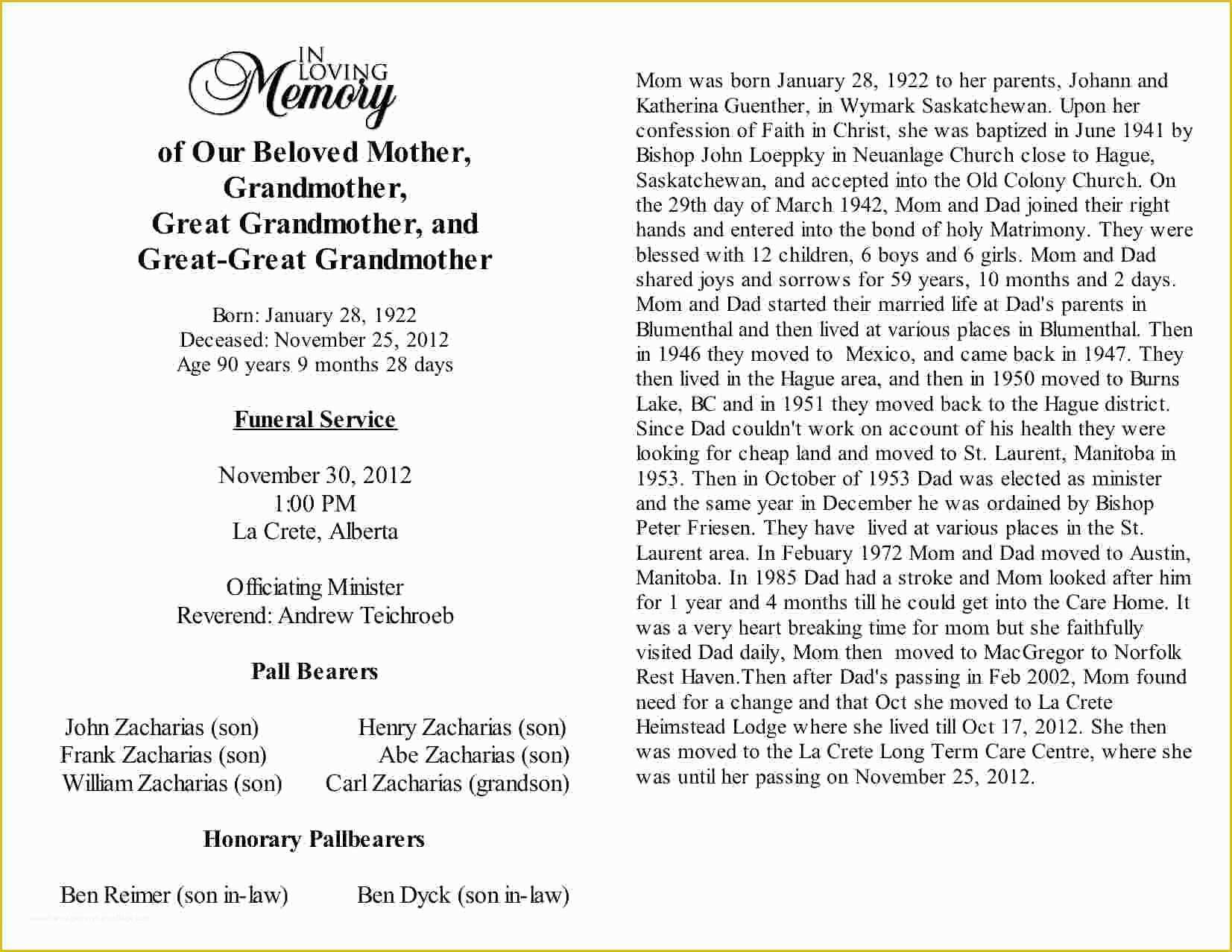 Create Free Obituary Templates Of Exclusive Stock Fill In the Blank Obituary Template