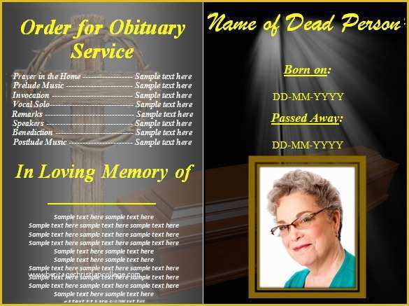 Create Free Obituary Templates Of Funeral Obituary Template 25 Free Word Excel Pdf Psd