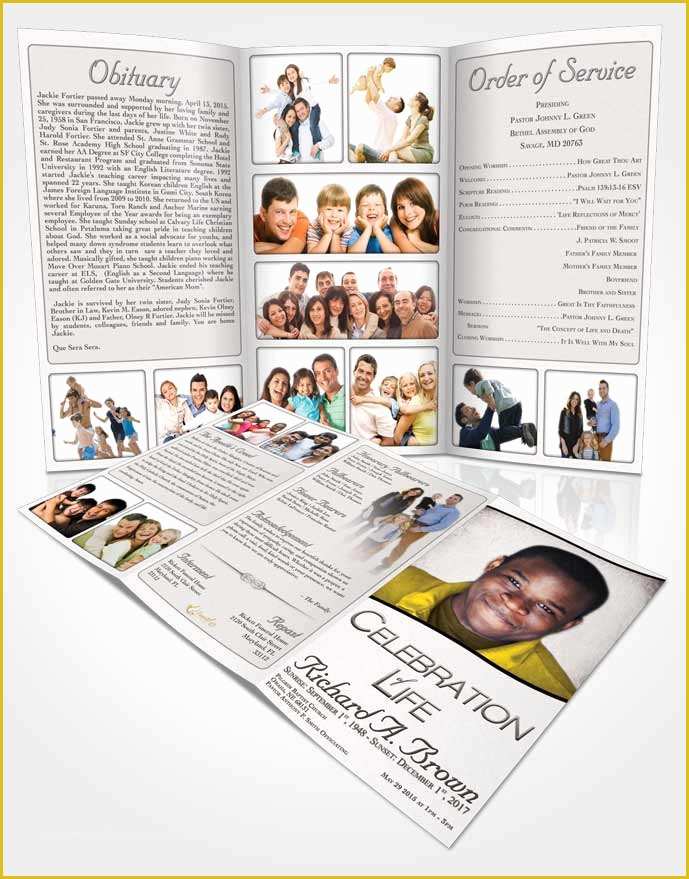 Create Free Obituary Templates Of Obituary Template Trifold Brochure Free Bliss • Funeralparlour