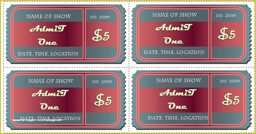Create Your Own Tickets Template Free Of 6 Ticket Templates for Word to Design Your Own Free Tickets