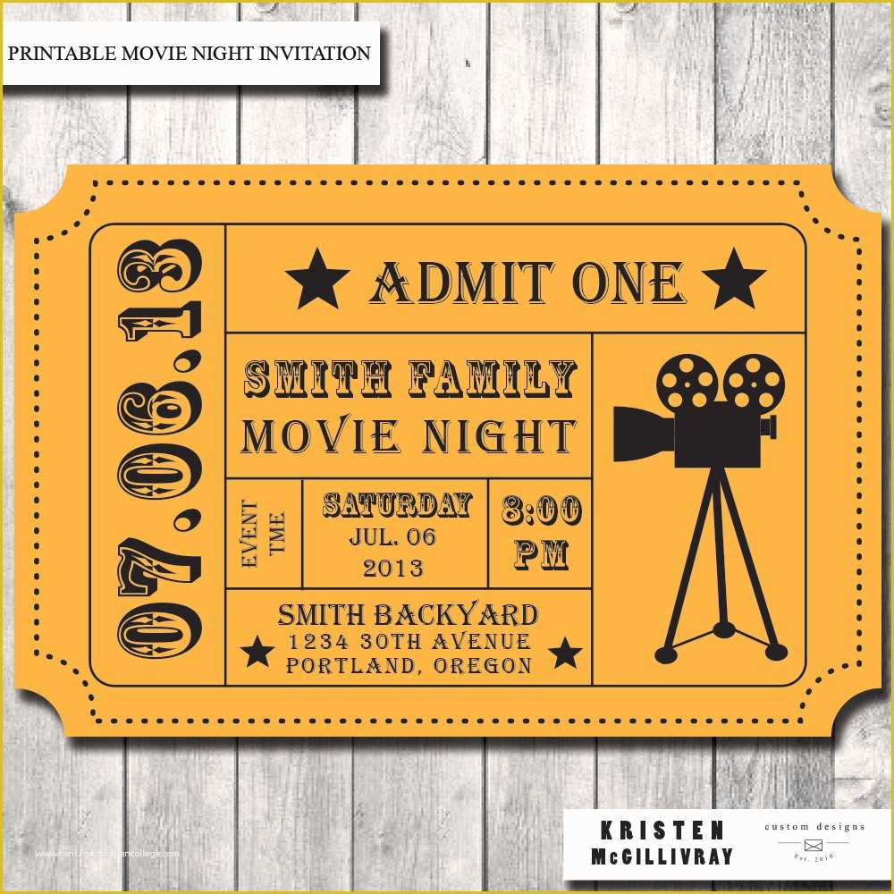 Create Your Own Tickets Template Free Of Movie Ticket Template