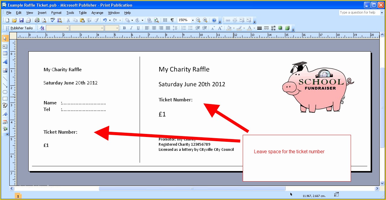 Create Your Own Tickets Template Free Of Printable Numbered Raffle Tickets On Your Own Puter