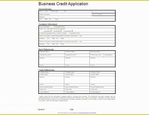 Credit Application form Template Free Of 24 Credit Application form Templates Free Word Pdf formats