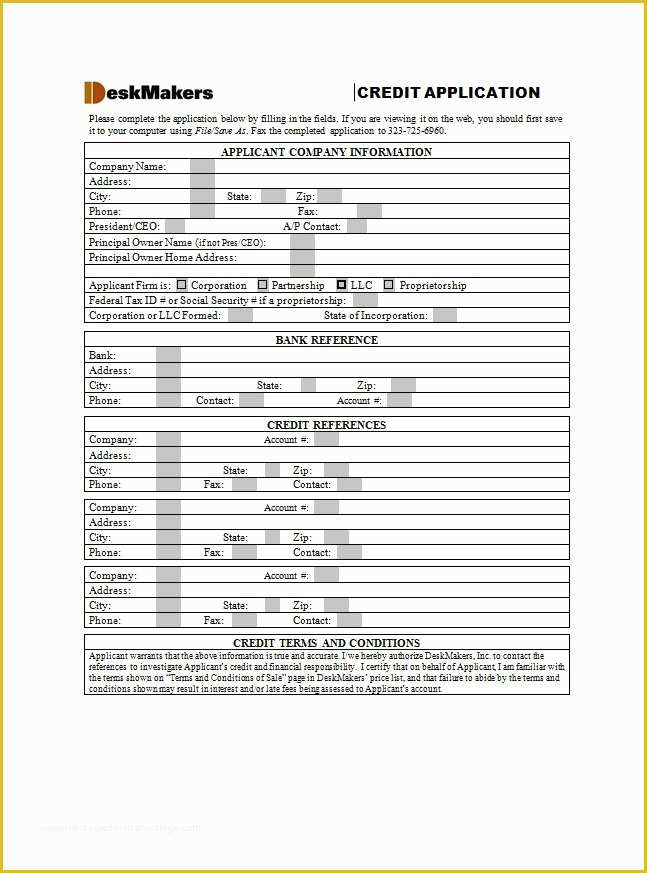 Credit Application form Template Free Of 40 Free Credit Application form Templates & Samples