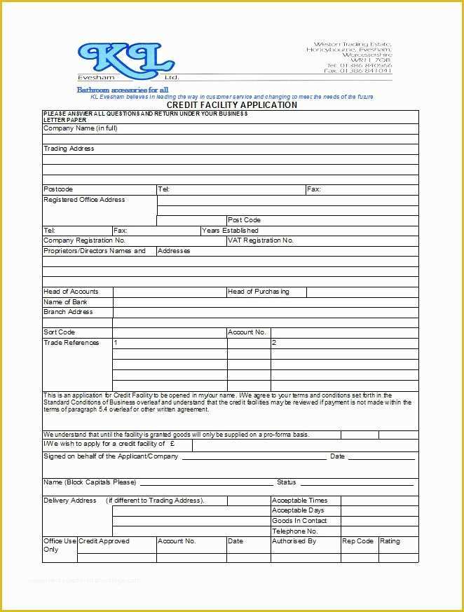 Credit Application form Template Free Of 40 Free Credit Application form Templates & Samples