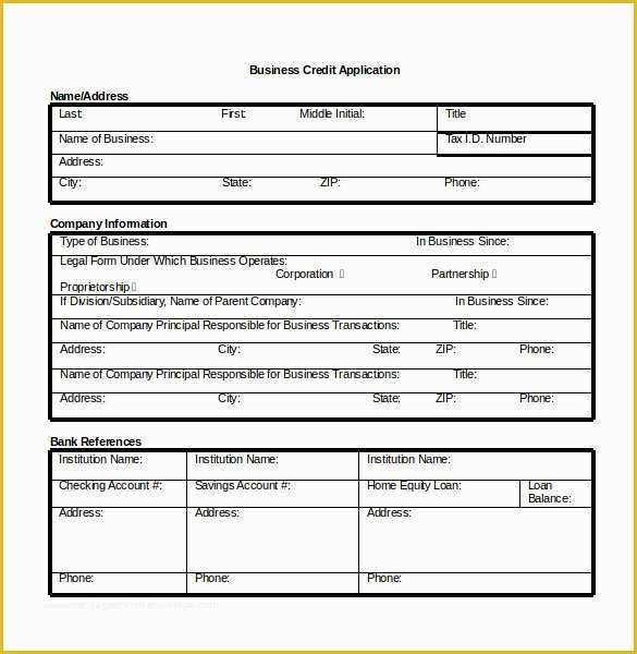 Credit Application form Template Free Of Application Templates – 20 Free Word Excel Pdf