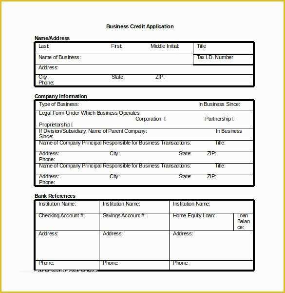 Credit Application form Template Free Of Application Templates – 20 Free Word Excel Pdf