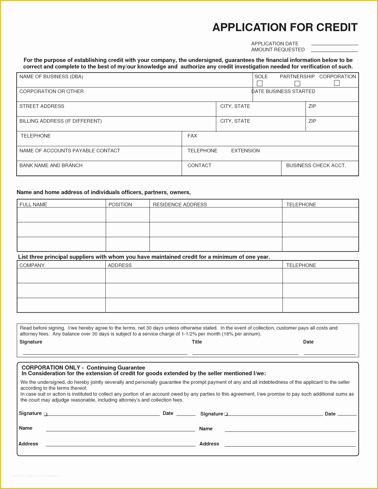 Credit Application form Template Free Of Business form Templates Example Mughals