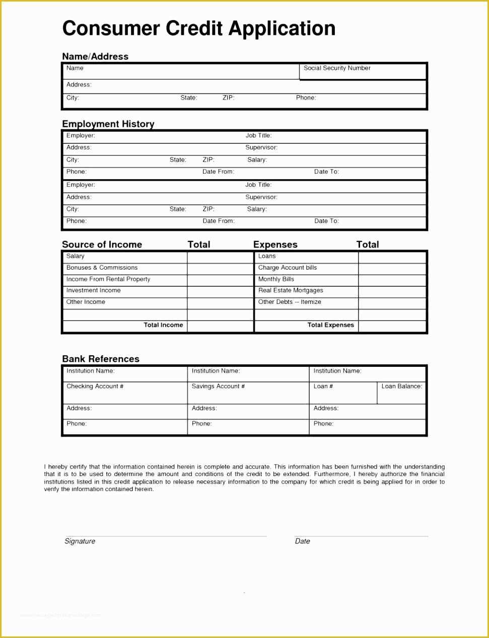 Credit Application form Template Free Of Credit Application forms 9 Documents Free Download In