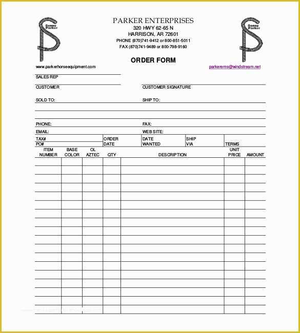 Custom order form Template Free Of 41 Blank order form Templates Pdf Doc Excel