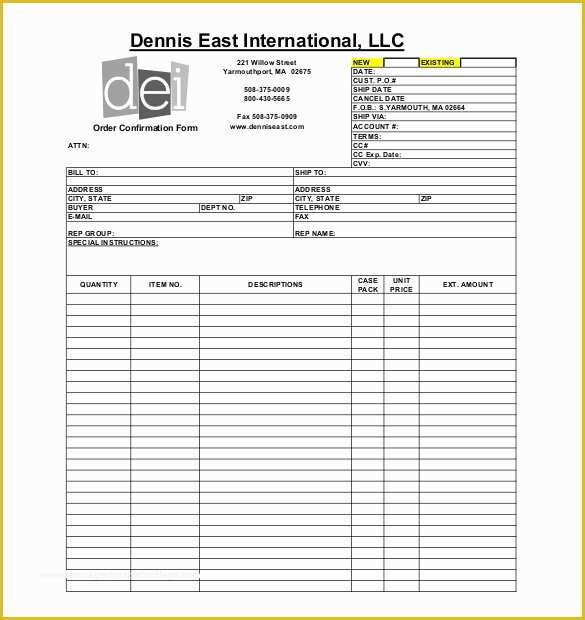 Custom order form Template Free Of 41 Blank order form Templates Pdf Doc Excel