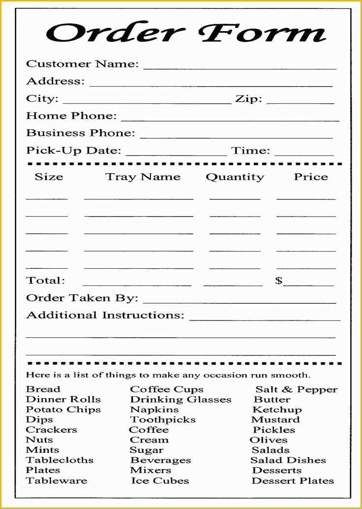 Custom order form Template Free Of Cake Ball order form Templates Free