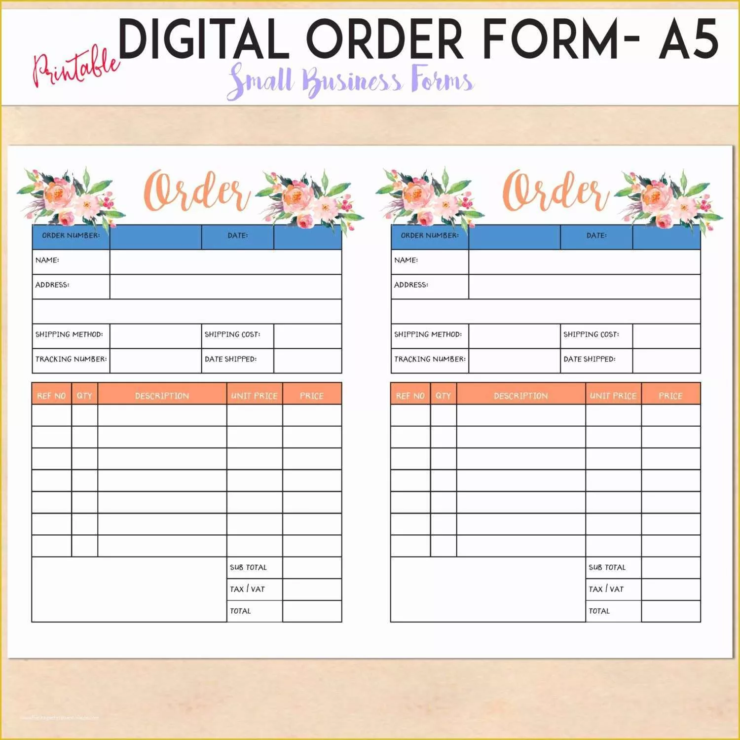 Custom order form Template Free Of Digital order form Printable Template Custom