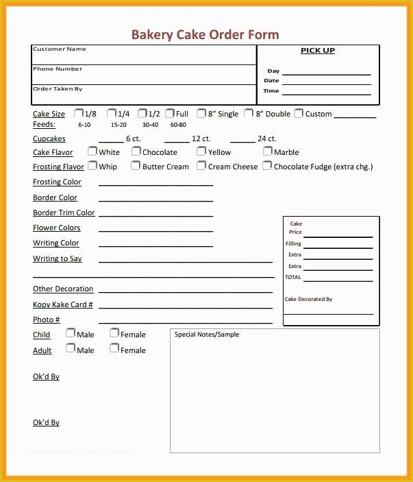 Custom order form Template Free Of Dinner order form Template Custom Related for forms Sale