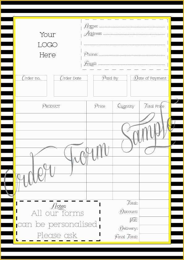 Custom order form Template Free Of the 25 Best order form Ideas On Pinterest
