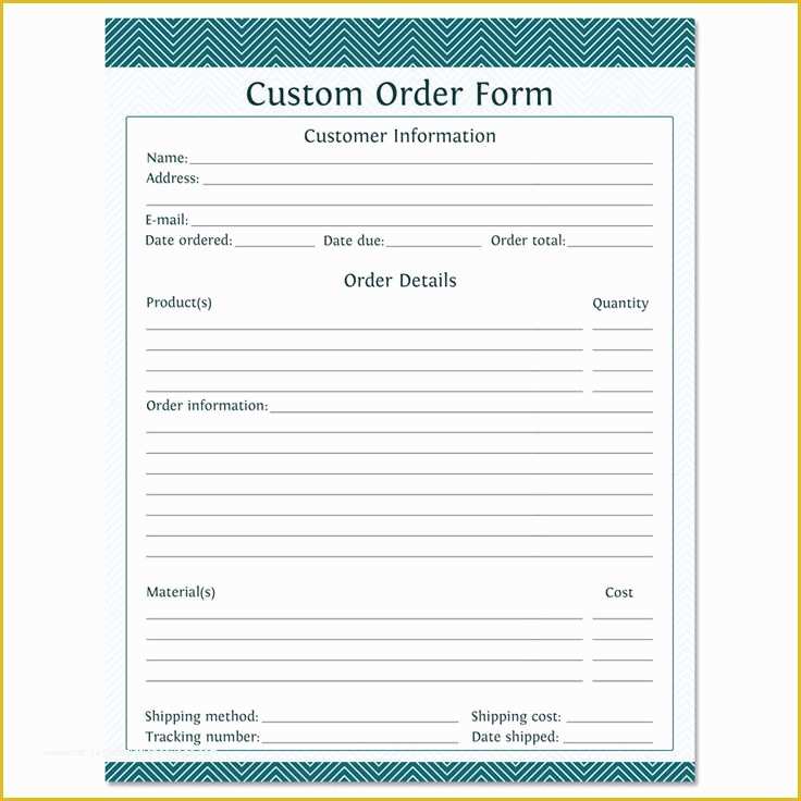 Custom order form Template Free Of top 28 Items Similar to Custom order Items Similar to