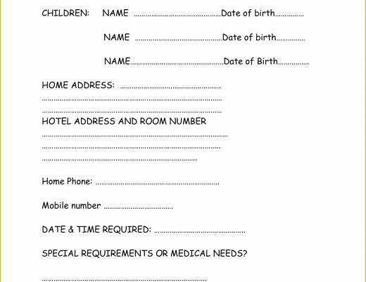 Daycare Contract Templates Free Of Best S Of Sample Interview Templates Babysitter