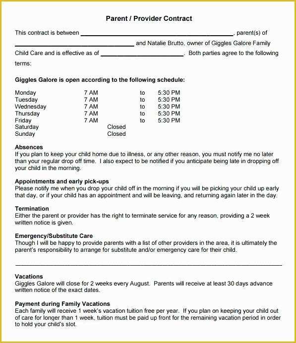 Daycare Contract Templates Free Of Examples Of Daycare Contracts daycare-contract-templates-free-of-examples-of-daycare-contracts