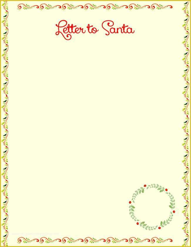 Dear Santa Letter Template Free Of 20 Free Letter to Santa Templates for Kids to Write Wishes
