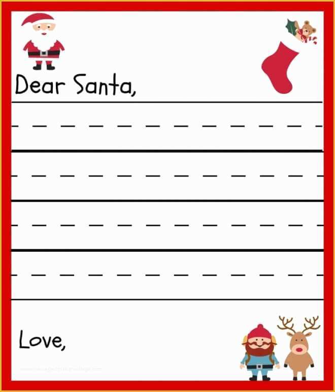 Dear Santa Letter Template Free Of 20 Free Printable Letters to Santa Templates Spaceships