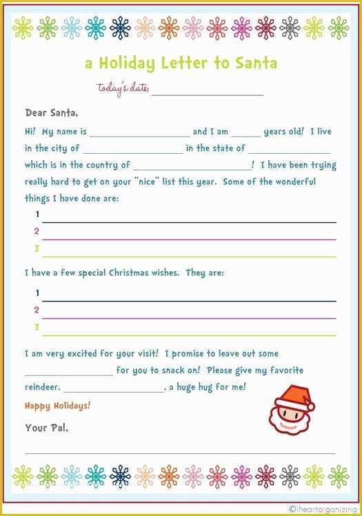 Dear Santa Letter Template Free Of 20 Free Printable Letters to Santa Templates Spaceships