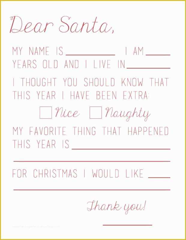 Dear Santa Letter Template Free Of 20 Free Printable Letters to Santa Templates Spaceships