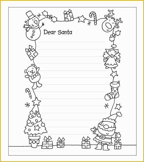 Dear Santa Letter Template Free Of 8 attractive Sample Santa Letter Templates