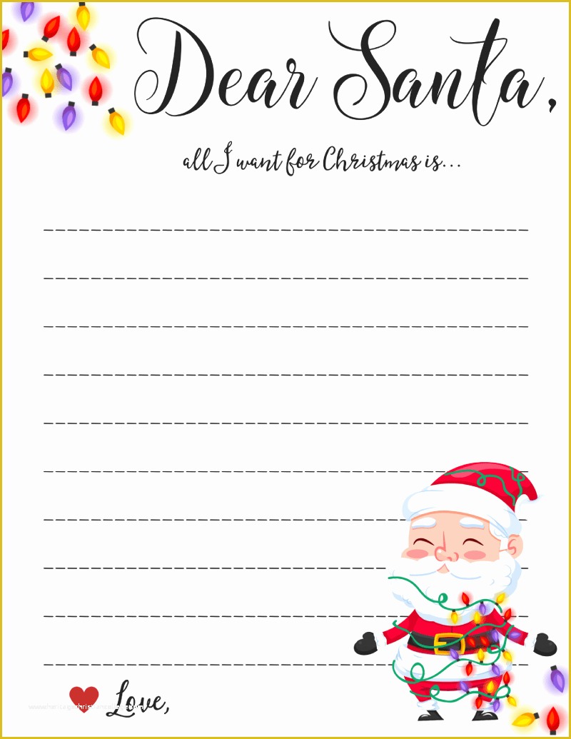 Dear Santa Letter Template Free Of Dear Santa Letter Free Printable Downloads