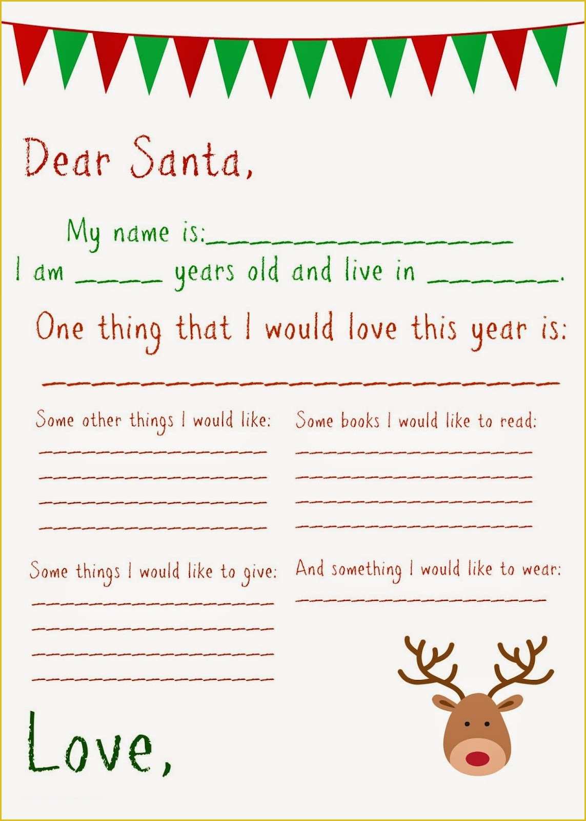 Dear Santa Letter Template Free Of Dear Santa Letter Free Printable the Chirping Moms