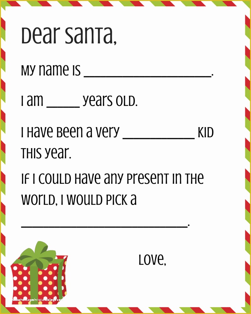 Dear Santa Letter Template Free Of Free Dear Santa Printable Set