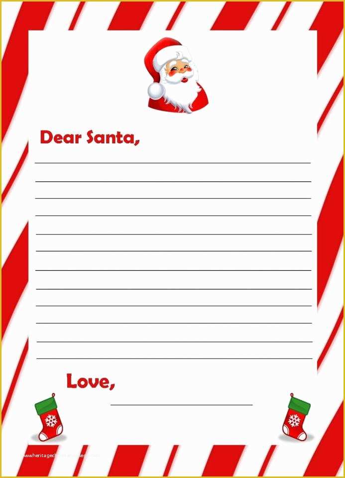 Dear Santa Letter Template Free Of Free Printable Letter From Santa Templates