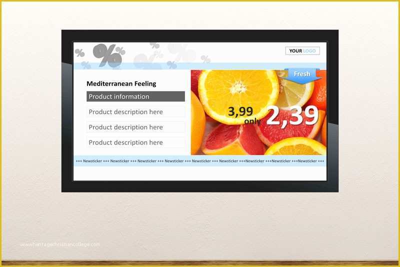 Digital Signage Template Free Download Of Free Digital Signage Templates • Presentationpoint