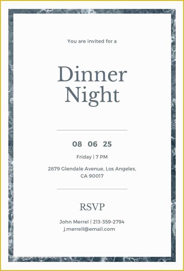 Dinner Invitation Templates Free Download Of 40 Dinner Invitation Templates Free Sample Example