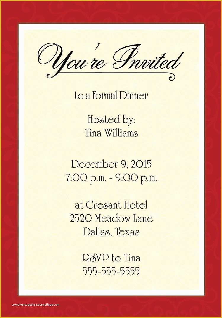 Dinner Invitation Templates Free Download Of Dinner Invitation Templates Free Download Templates