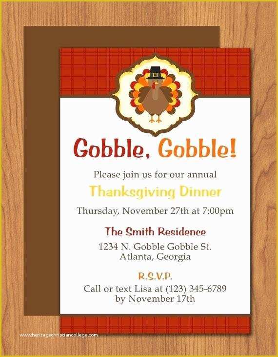 Dinner Invitation Templates Free Download Of Editable and Printable Word Thanksgiving Dinner Invitation