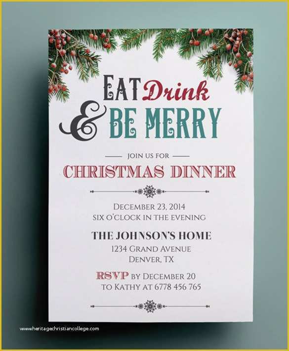 Dinner Invitation Templates Free Download Of Free Printable Template for Christmas In July Invitation