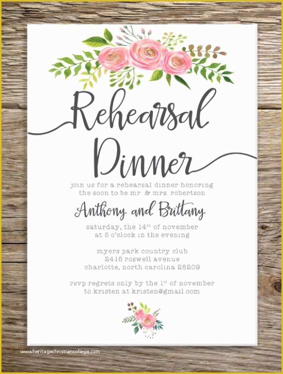 Dinner Invitation Templates Free Download Of Rehearsal Dinner Invitation Download – orderecigsjuicefo