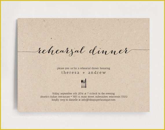 Dinner Invitation Templates Free Download Of Rehearsal Dinner Invitation Wedding Rehearsal Editable