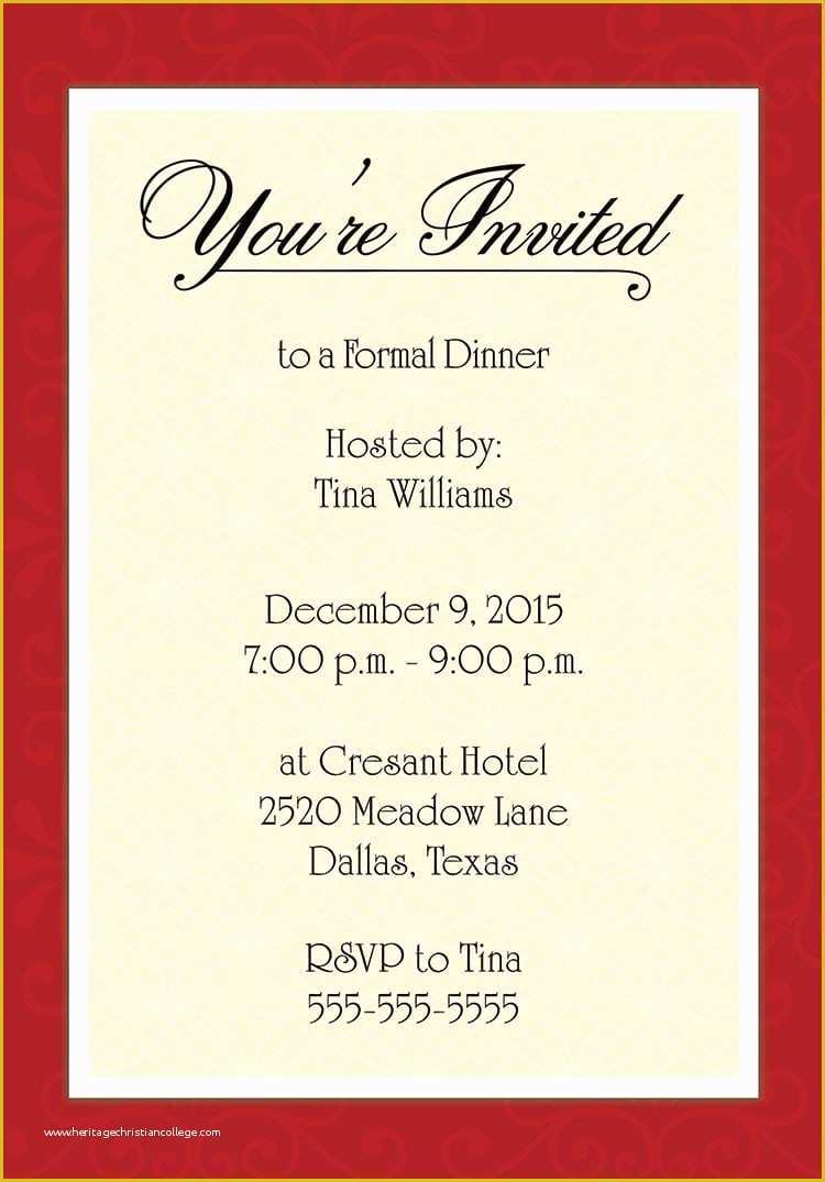 Dinner Invitation Templates Free Download Of Samples Invitations Appreciation Dinner