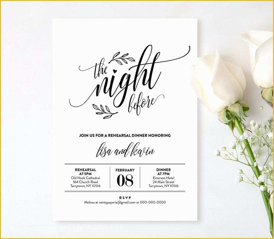Dinner Invitation Templates Free Download Of Wedding Rehearsal Dinner Printable Diy Rehearsal