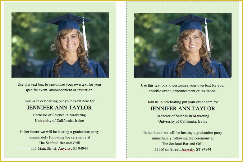 Diy Graduation Announcements Templates Free Of Free Graduation Invitation Announcement Template solid