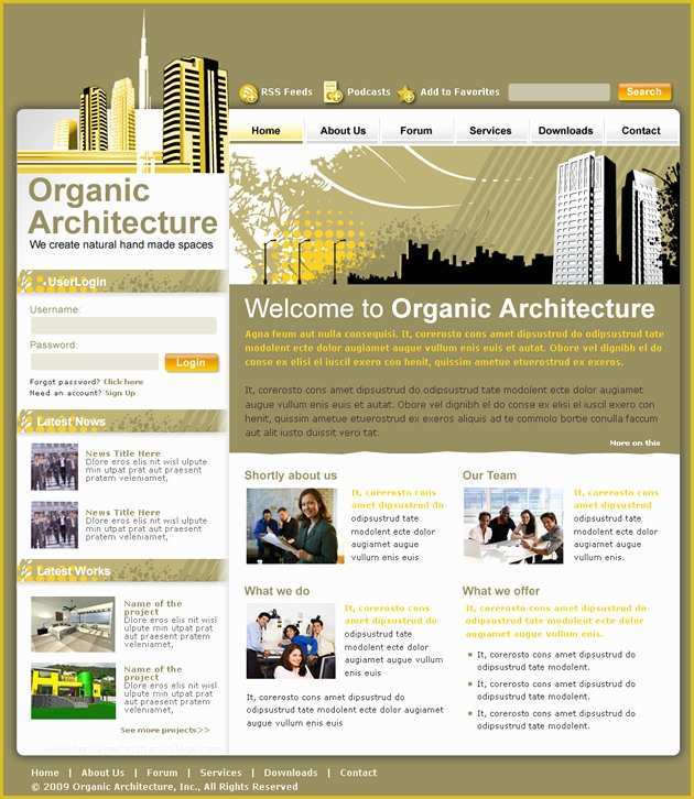 Dreamweaver Web Design Templates Free Of Architecture Studio Dreamweaver Templates