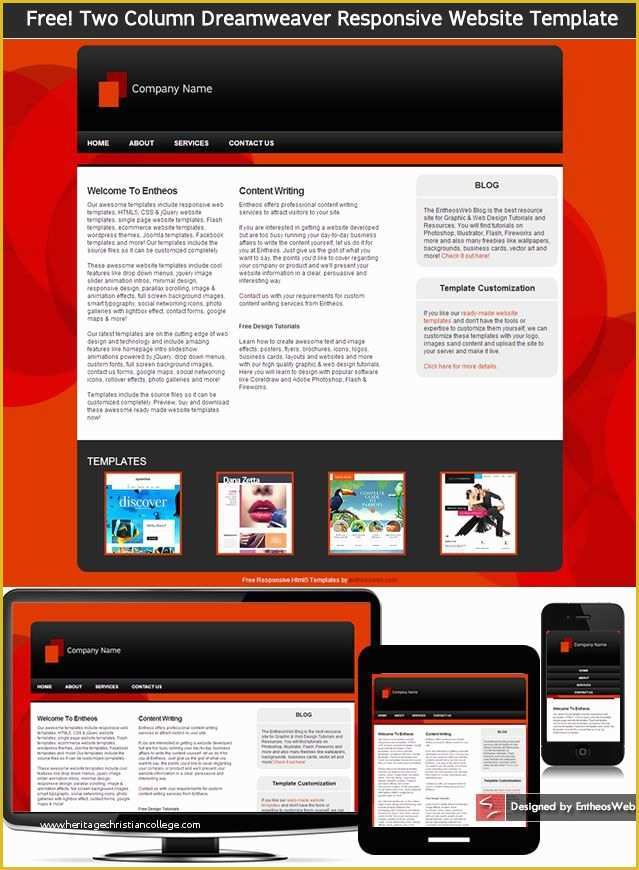 Dreamweaver Web Design Templates Free Of Dreamweaver Responsive Template