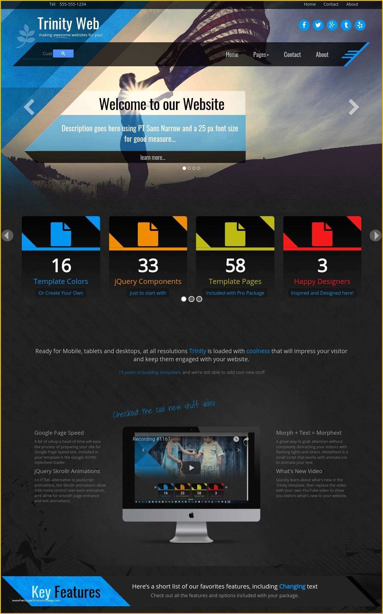 Dreamweaver Web Design Templates Free Of Trinity [hd] Patriotic Blue Black