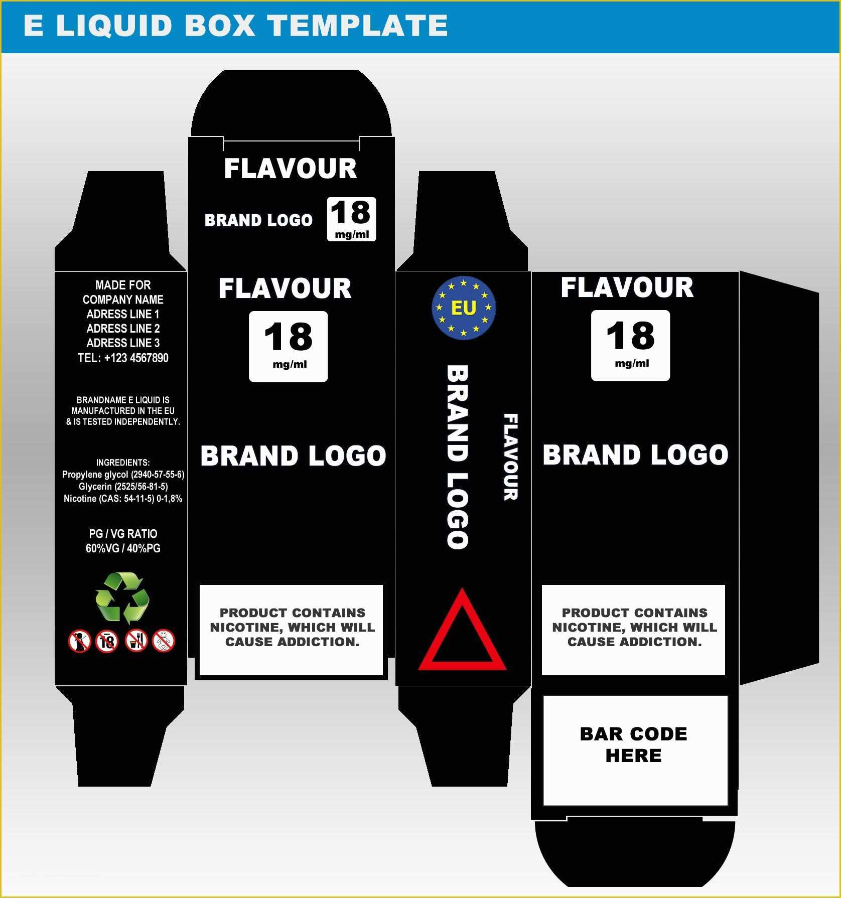 E Liquid Label Template Free Of Design Packaging Templates for E Juice Labels